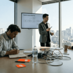 Team collaborating over digital transformation roadmap