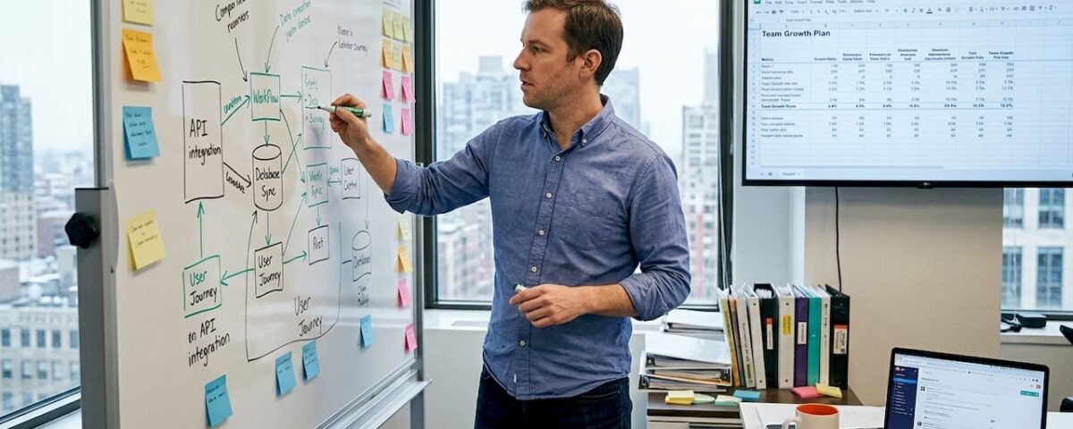 Tech leader planning scalable IT strategy