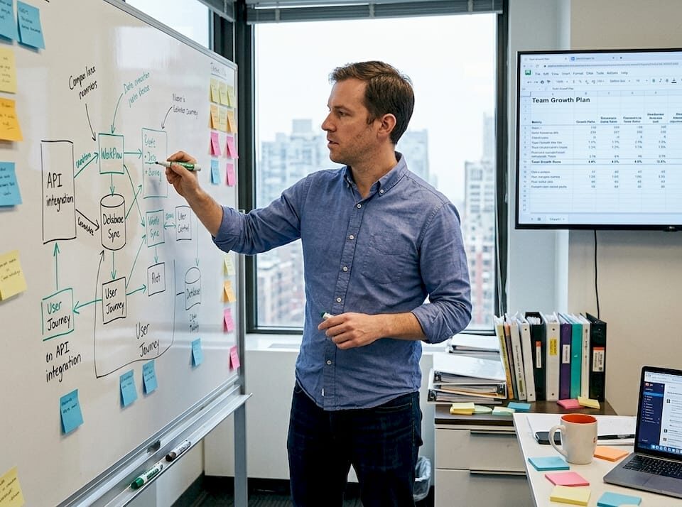 Tech leader planning scalable IT strategy