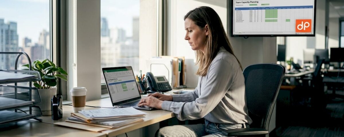 Project manager reviewing tech staffing plan