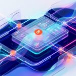 IT manager reviewing project plan at laptop