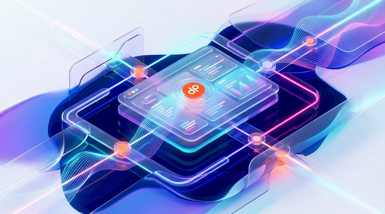 IT manager reviewing project plan at laptop