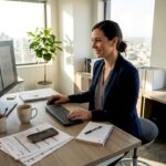 Project manager reviewing tech team resumes