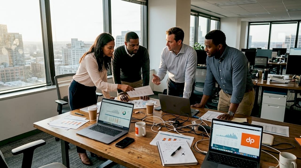 IT team reviews staffing plan together