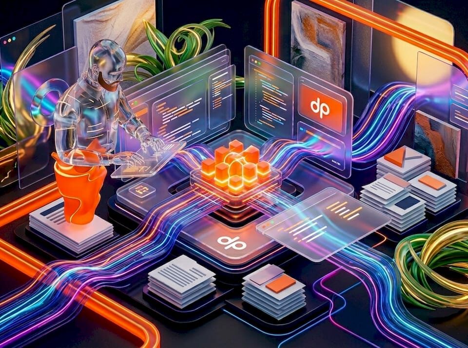 Software project manager working in bright office