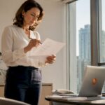 Professional woman reviewing QA checklist