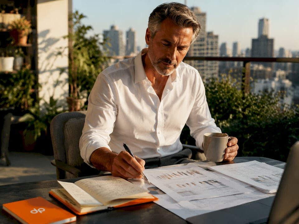 CFO reviewing IT outsourcing financial reports