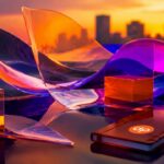 Abstract glowing 3D digital structures symbolizing remote management