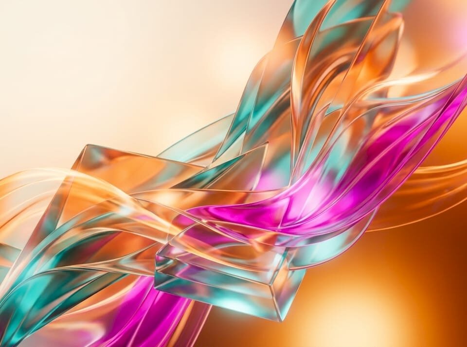 3D abstract futuristic digital shapes representing IT talent retention