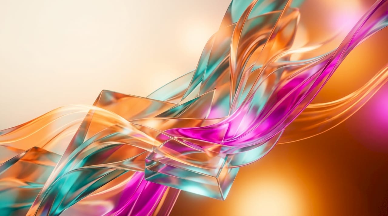 3D abstract futuristic digital shapes representing IT talent retention