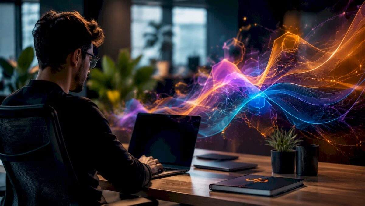 Bright 3D abstract shapes symbolizing outsourcing lifecycle phases