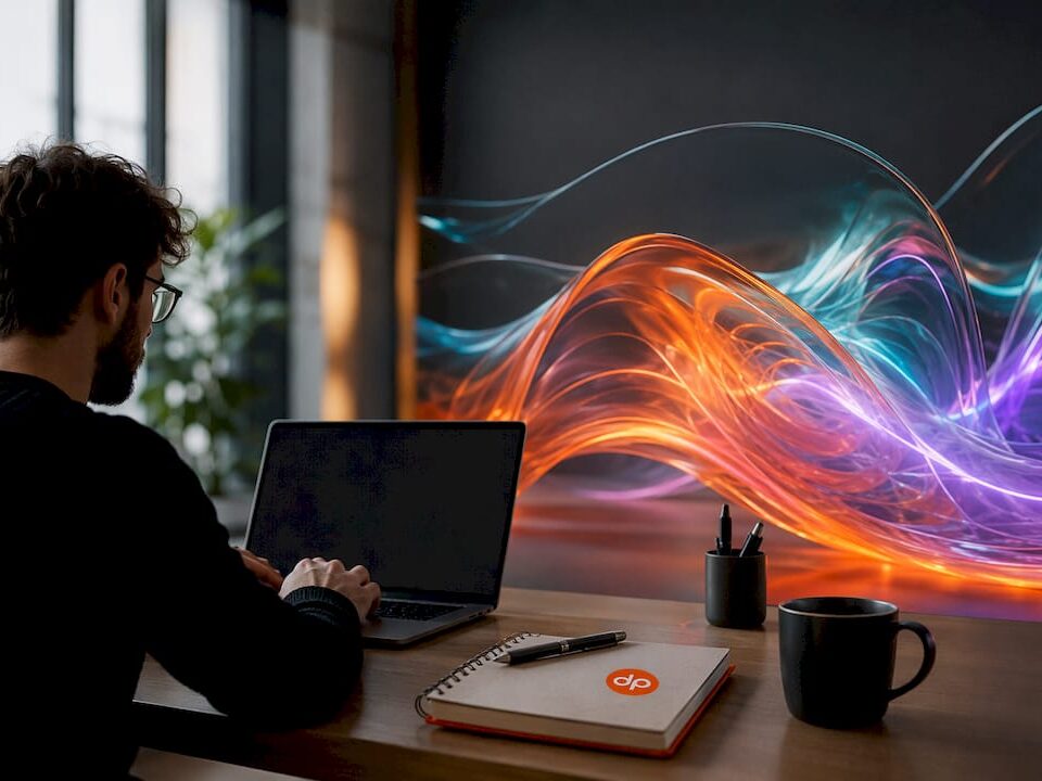 Abstract 3D digital vendor network visualization