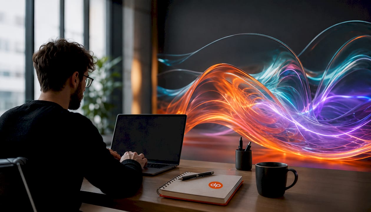 Abstract 3D digital vendor network visualization