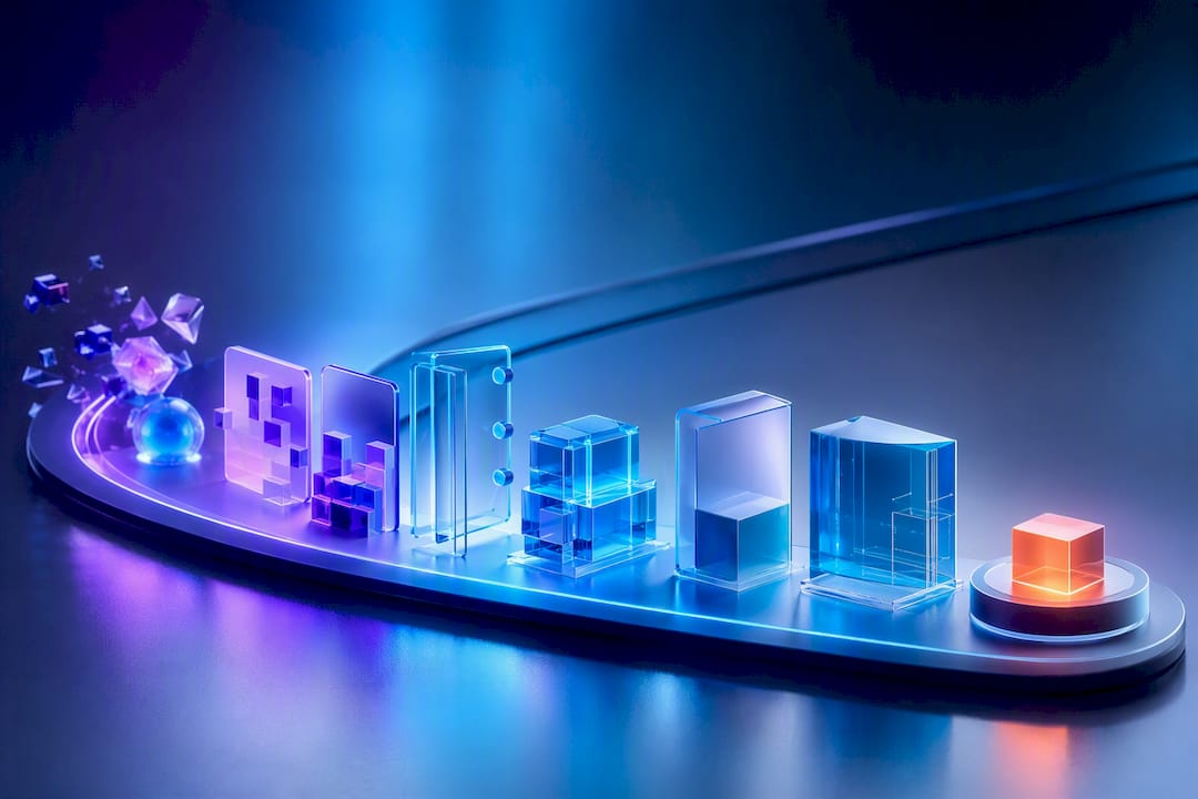 Abstract 3D product development lifecycle stages