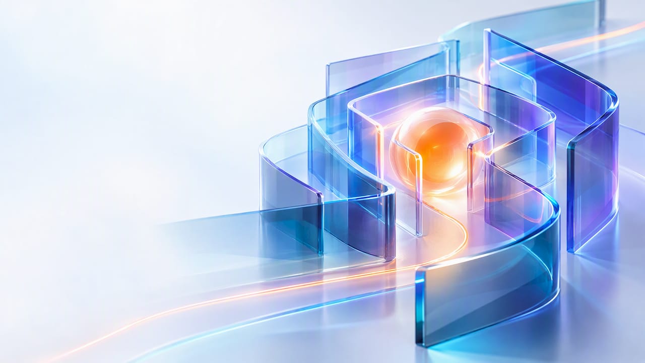 Abstract safeguards shaping a luminous automation pathway